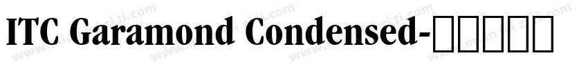 ITC Garamond Condensed字体转换